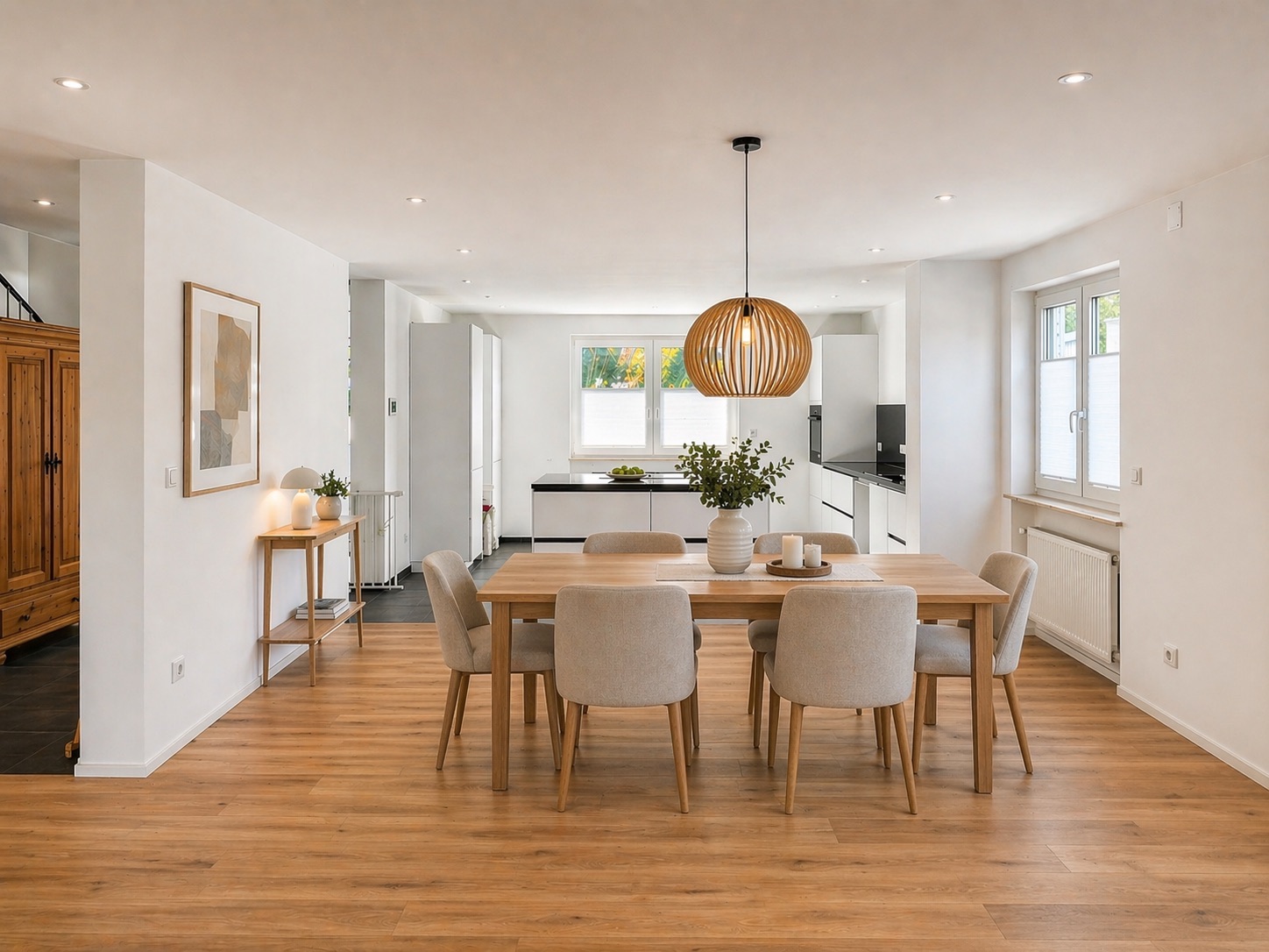 Wohn- und Essbereich einer Wohnung in Mannheim